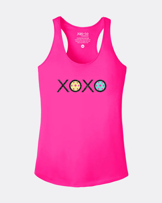 Women's XOXO Glitter Flake Performance Tank